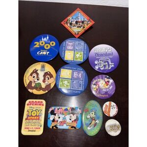 Disney Vintage‎ Cast Member Birthday Buttons From Early 2000's Lot Of 12